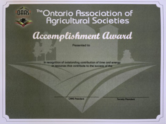 Accomplishment Award